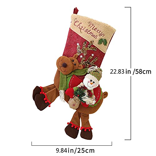 Santa Claus, Snowman Xmas Stockings - Image 6
