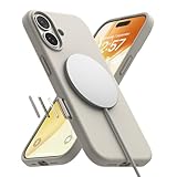 【Ringke】 iPhone 17 ケース SILICONE MAGNETIC 液状シリコン素材 落下防止 耐衝撃 軽量 柔軟 マグネット搭載 スマホケース カバー アイフォン17 - Stone