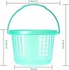 12pcs Easter Baskets Plastic Egg Baskets with Handles in 6 colors for Easter Hunting Spring Party Crafts Supplies Accessories Decorations Party Favors #1