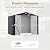 10x8 FT Outdoor Storage Shed, Metal Garden Shed, Storage Tool Sheds with Lockable Doors, Waterproof Outside Storage Building for Backyard, Patio (Black; Floor Not Included)