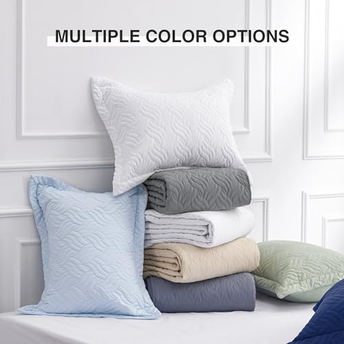 Love's cabin King Size Quilt Bedding Set Camel Bedspreads - Bed Summer Lightweight Bedspread Comforter - Wave Pattern Bedding Coverlet for All Season - 3 Pieces (1 Quilt, 2 Pillow Shams)
