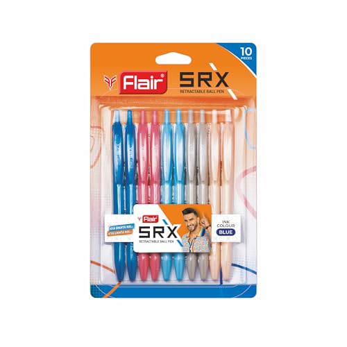 Flair Srx 0.7mm Retractable Ball Pen Blister Pack | Triangular Bo...