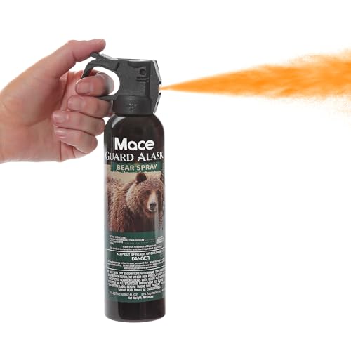 Mace Brand Guard Alaska Bear Deterrent Self Defense Spray, 9.17 oz, 20 Feet Range, Max Strength 20% OC Wildlife Safe Formula, Essential for Outdoors, Hiking, Camping, & Hunting