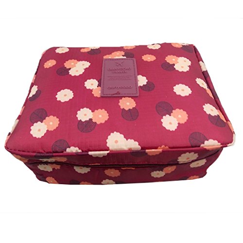 JJOnlineStore , Damen Kinder Unisex Kinder Herren Unisex-Erwachsene Kulturtasche mehrfarbig Mixed Colour Wine Red Flower (No Hooks) Cover