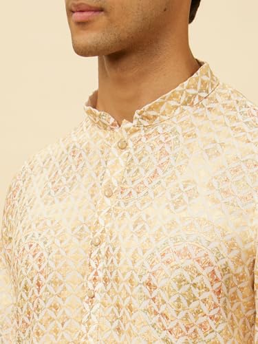 Image of Manyavar Men's Embroidered Kurta Pajama Set (2pcs)