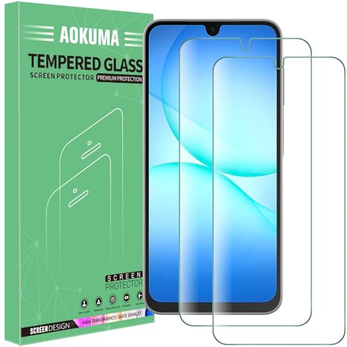 AOKUMA Samsung Galaxy A17 5G / Galaxy A16 Verre Trempé, [Lot de 2] Verre Trempé Samsung A17/A16 [0.26mm] [Extrêmement résistant aux rayures] [Haute...