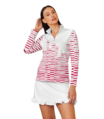 Polo de golf pour femme à manches longues anti-UV pour le sport
