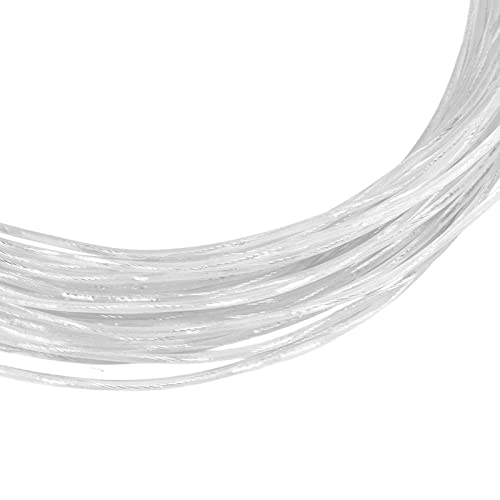 Corda de tênis de reposição de carretel de 1,30 m de nylon titânio fio de raquete de tênis (branco)
