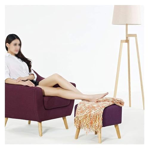 Chaise repose-pieds en lin de qualité supérieure et bois