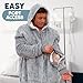 Dialysis Wearable Blanket with Arms Zipper Design for Hassle-Free Port Access | Oversized Blanket Hoodie - Unisex | Soft & Cozy Fabric to Keep You Warm During Dialysis | One Size Fits All Adults