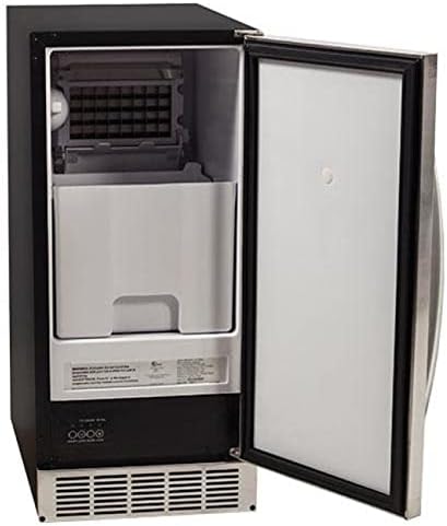 Miniatura 7 de EdgeStar IB450SSP 50 lb. 15 pulgadas de ancho para hacer hielo transparente debajo del mostrador con bomba de drenaje