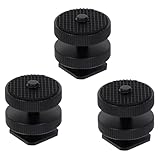 Adaptateur pour trépied : la vis permet de connecter un microphone, un moniteur, un reflex numérique, une lampe led, etc. support pour griffe porte-accessoires