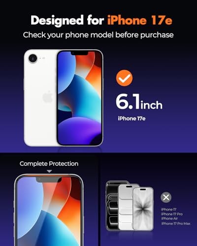 Image of UNBREAKcable 2-Pack Screen Protector for iPhone 17e Tempered Glass