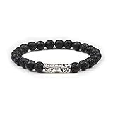 Mode Augen Stein Armbänder Weiße Schwarze Lava Stein Armbänder Charms Armband für Frauen...