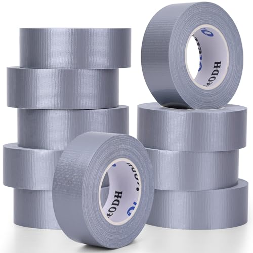 Image of 10 Pack Mini Silver Duct Tape, 1 inch X 150 Yards Travel Size Duct Tape, Pocket Size Heavy Duty Waterproof No Residue Tear by Hand, Multi-Use for Indoor & Outdoor Repairs, travel camping DIY projects