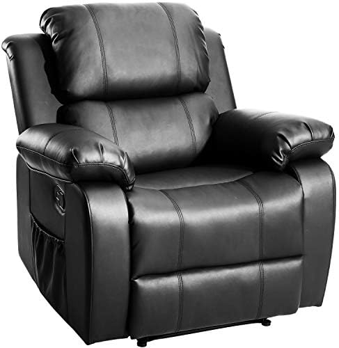 Mason Rocker Recliner Chair with Three Positions & Lumbar Support, Durable Faux Leather with Curved Shape Promises Generous Comfort, Quick & Easy to Assemble (Ash)