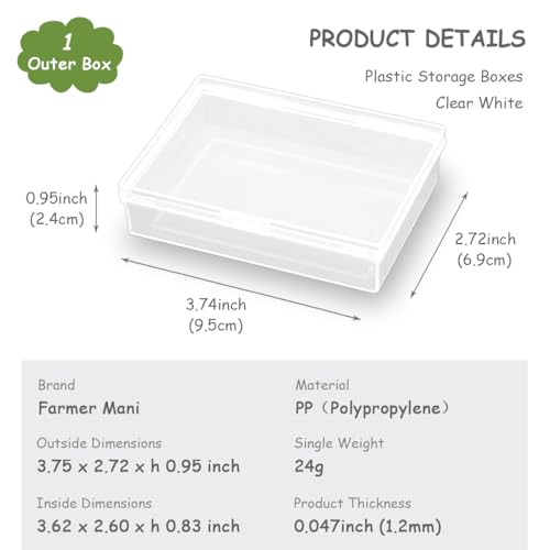 Image of Small Bead Organizers, 24 Pieces Mini Clear Plastic Round Storage Jars for Beads,Buttons, Jewelry