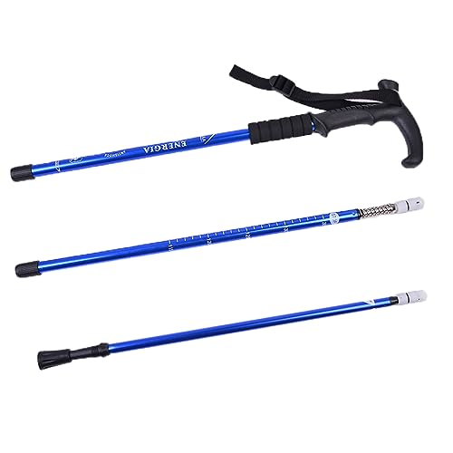 ThreeH 2 Pack T Handle Hiking Poles 2 Pack Walking Sticks Trekking Poles Ultralight Aluminum Alloy Anti Shock Walking Canes for Camping Travel Hiking Senior Red - Image 4