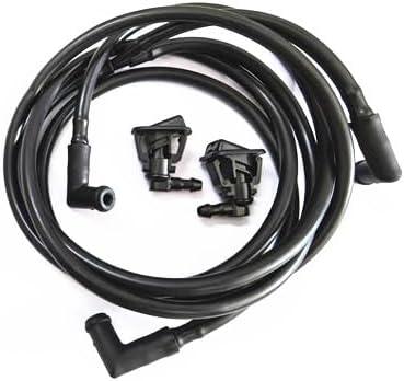 68164356AB 68197414AB Windshield Washer Wiper Nozzle & Fluid Hose kit | Fit for 2013-2019 Jeep Wrangler JK JKU
