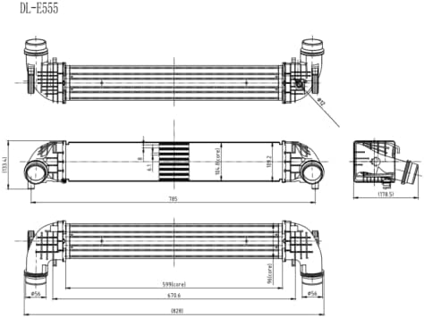 Miniatura 9 de Enfriador de aire de carga para 2016-2019 Chevrolet Cruze Premier LT Turbo Intercooler 1.4L L4 39116550 2017, 2018 Radiador de aluminio