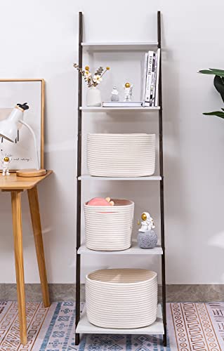 Cubesland Cube Shelf Closet Storage Baskets Bins Set 3,Woven Basket For Organizing/Storage,Long-Lasting &Skin-Friendly Toy Storage Basket Bin,Stylish Room Decor Basket,Off White Cotton Rope Basket #TOP6