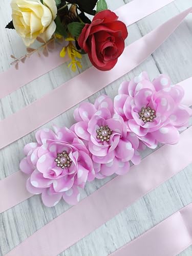 Flower Girl Sash Belt for Dresses Rhinestones Flower Sash Belt2