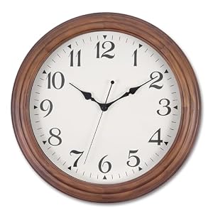 14 Inch Wood Wall Clock Retro Wooden Wall Clocks Battery Operated