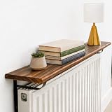 yapinto Mensola per termosifone 100cm - Senza Trapano, Perfetta per Affitto - Resistente al Calore - Mensola Galleggiante per Termosifoni - Mensola Decorativa - Sopra il Termosifone per Arredamento