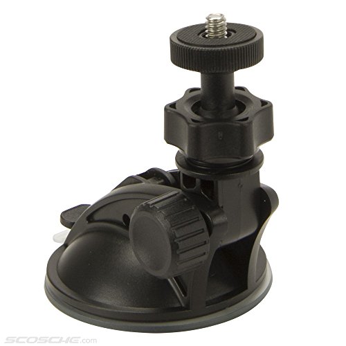 SCOSCHE Suction Mount for Boom bottle, GoPro, DSLR, Bayonet Mount - Retail Packaging - Black