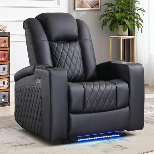 Power Recliner with Hidden Arm Storage