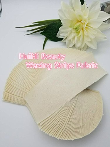 Huini 100 count Natural Muslin Cloth Epilating Waxing Strips 3 X 9 inches CD-807-1