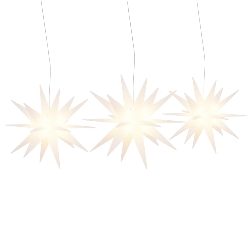 Homgoday Lámpara Estrella Moravia LED Plegable 3 Unidades blanxo Luces de Navidad Casa y jardín
