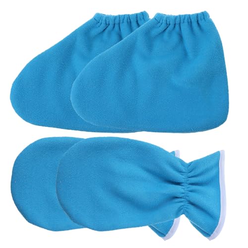Guantes de cera para parafina contra la piel seca con botines térmicos minkissy