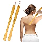 Ufurty Rely2016 Pack of 2 Extra Long Bamboo Back Scratchers 17Inch Backscratcher, Great Parents Gift