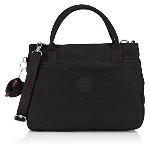 KiplingCaralisa - Borsa con Maniglia Donna , Multicolore (Black (nero)), Taille Unique