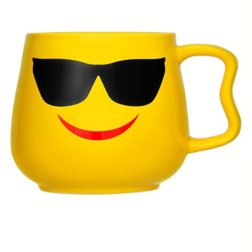 Mirakii 1 Piece, Yellow, 350ml, Ceramic Smiley/Emoji Microwave Safe Mug for Tea, Coffee, Milk, Hot Chocolate and Other Hot or Cold Beverages (Yummy) - Image 4 thumbnail