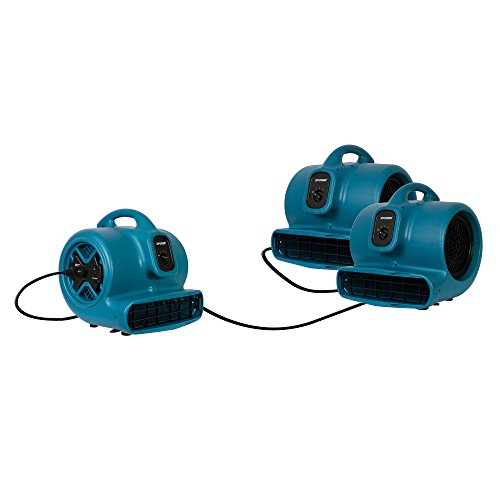Image of XPOWER X-600A Pro 1 /3 HP 2400 CFM Centrifugal Air Mover, Carpet Dryer, Floor Fan, Blower, Daisy Chain, for Water Damage Restoration, Janitorial, Plumbing, Home Use