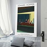 Spécification du poster sur toile : Cet Nighthawks by Edward Hopper art mural mesure 08×12inch(20×30cm)，12×18inch(30×45cm) ，16×24inch(40×60cm)，20×30inch(50×75cm)，24×36inch (60×90cm)， imprimé sur toile. pleinement des joies du bricolage.