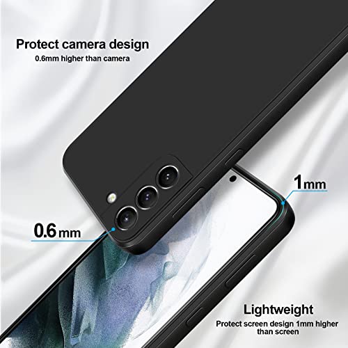 GiiYoon Silicone Case Compatible with Samsung Galaxy S21 5G, Full Body Silky Soft Touch Phone Case with Camera Protection, Shockproof Cover with Microfiber Lining, Black by GiiYoon - Used condition - Image 3
