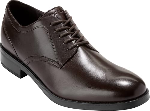 Cole Haan Men's Newmark Grand Plain Toe Oxfords, Dark Chocolate/Black, 10.5-M US