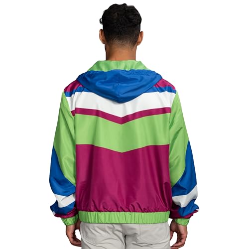 Retro Windbreaker Jacket Lightweight 80s & 90s Colorful Designs3