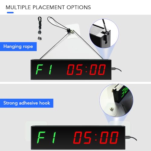 Cronómetro digital LED con control remoto para entrenamiento miniatura 7