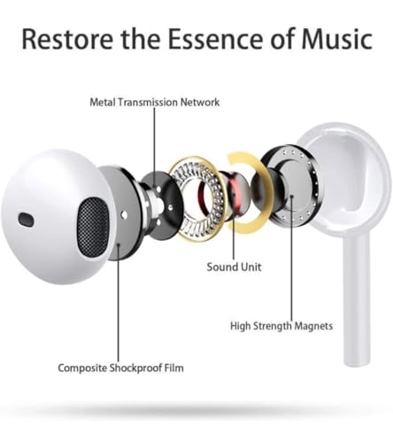 Image of Type-C Earphones for iPhone 16 Pro Max /16 Pro /16 Plus | Wired Headphones, USB with Mic & Volume Control, HiFi Stereo Sound Quality, MFI Certified, Compatible with iPhone 15 /iPad Pro
