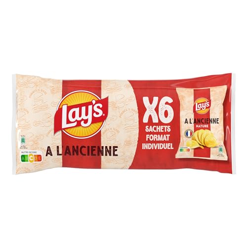 Lay's Chips à l'Ancienne Nature 28 g - Multipack de 6