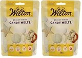 Wilton - Candy Melts Blanc Brillant: Bonbons fondants au Goût de Sucré et crémeux pour Mouler, Tremper et Décorer - Optimal pour Cake Pops, Bonbons, Gâteaux et Enrobage de Friandises - 125 g