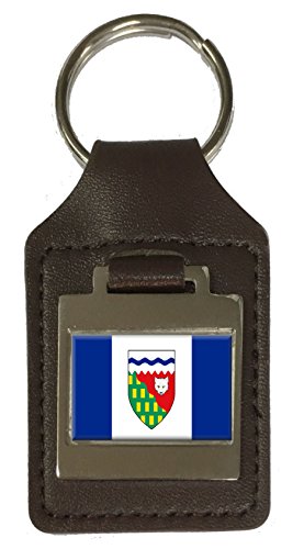 Porte-clés cuir Territoires du Nord-Ouest gravure luxe