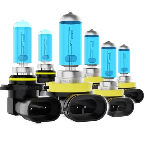 Image of Compatible With Chevy Silverado 1500 1999-2002 halogen Headlight Bulbs, 9005 /HB3 /H10 High Beam + 9006 /HB4 Low Beam halogen Headlight Bulbs + 880 Fog Lights,6000K White Light, Pack of 6