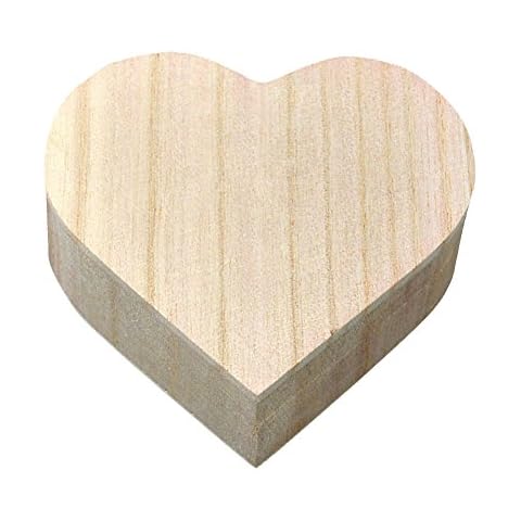 Fablcrew - Caja de almacenamiento en forma de corazón de madera Cover