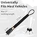 Car Steering Wheel Lock, 2 Pack Anti Theft Car Device with Max 17” Locking Length, Thickened Steel Wire, and Fine Stitched Edges, 3 Keys Included, Easy to Store, Fits Most Vehicles, SUVs