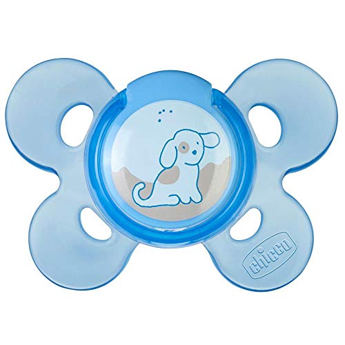 KIT Porta Chupeta Buba Azul + 01 Chupeta Chicco Comfort Azul 0-6 meses
